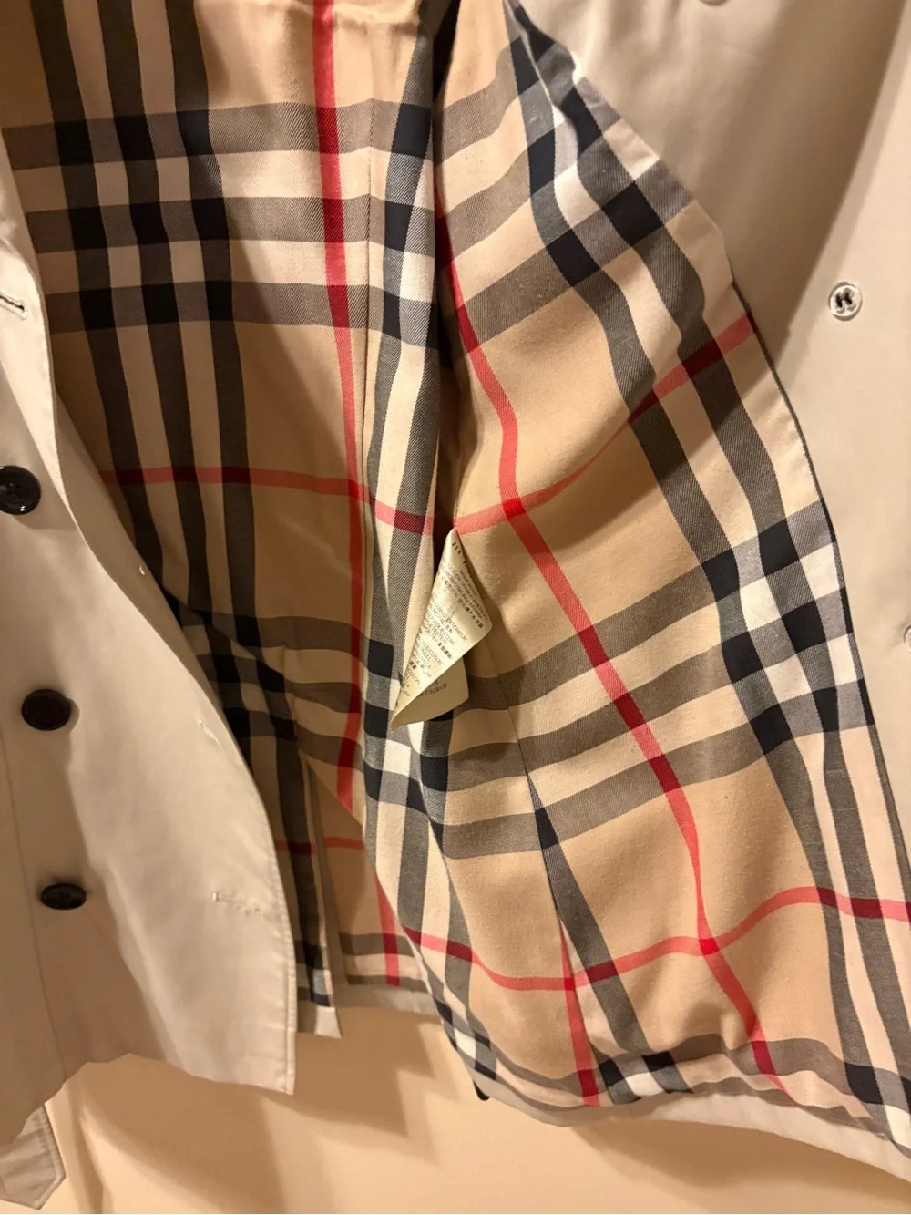 Classic Burberry Women's Beige Double-Breasted Trench Coat US Sz 4 - Picture 5 of 8